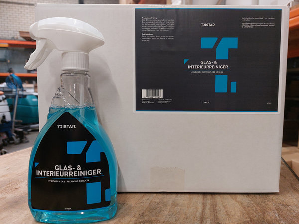 Glas & Interieurreiniger doos 12x Spray 500ml Opruiming